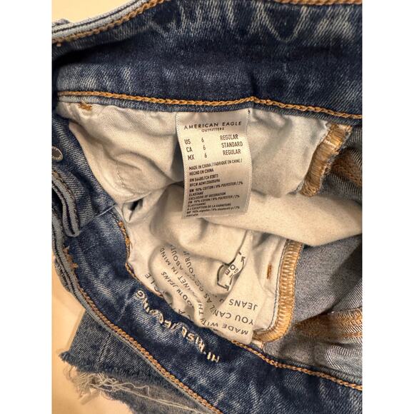 American Eagle Women's Next-Level Stretch High Rise Jegging Distressed Size 6 - Picture 5 of 7